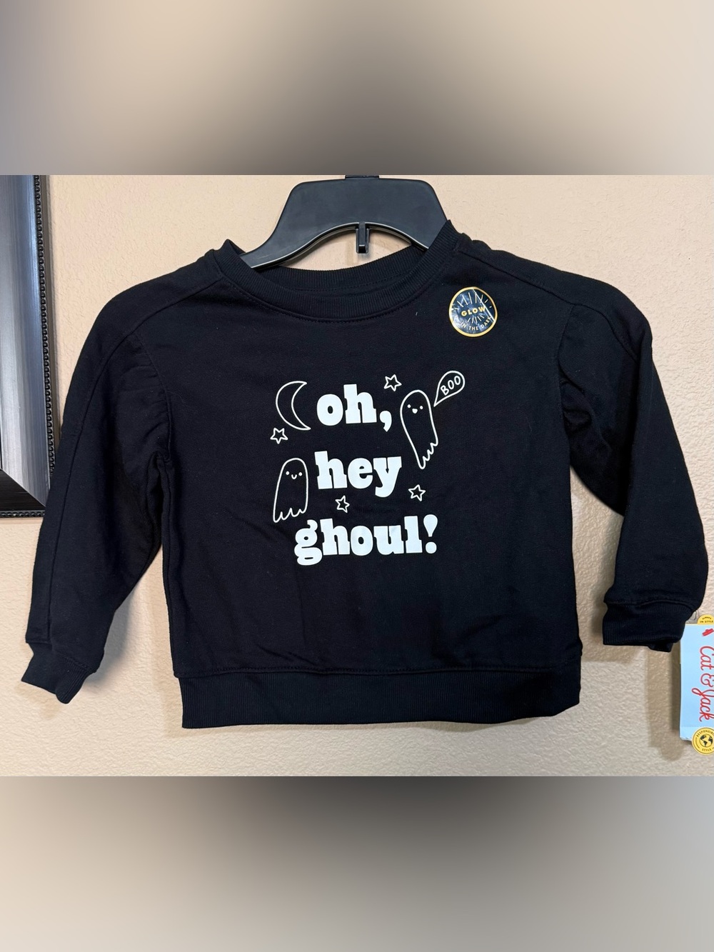 Girls Cat & Jack Halloween Glow in the Dark Sweatshirt Size (2T,3T,4T,5T)